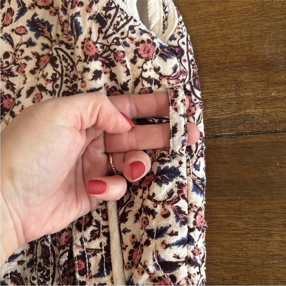 Anthropologie Quilted Vest Size Small/Medium Floral Print Pockets Open **Read** - Picture 10 of 14